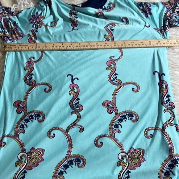 Gilli Dress Womens size large shift Colbie jersey Paisley Made in USA light New - Picture 7 of 10